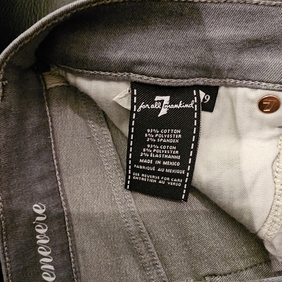 7 for all mankind gwenevere grey skinny jeans - Picture 4 of 5